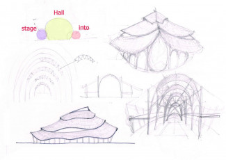 Bamboo Sports Hall: Concept Sketches 2
