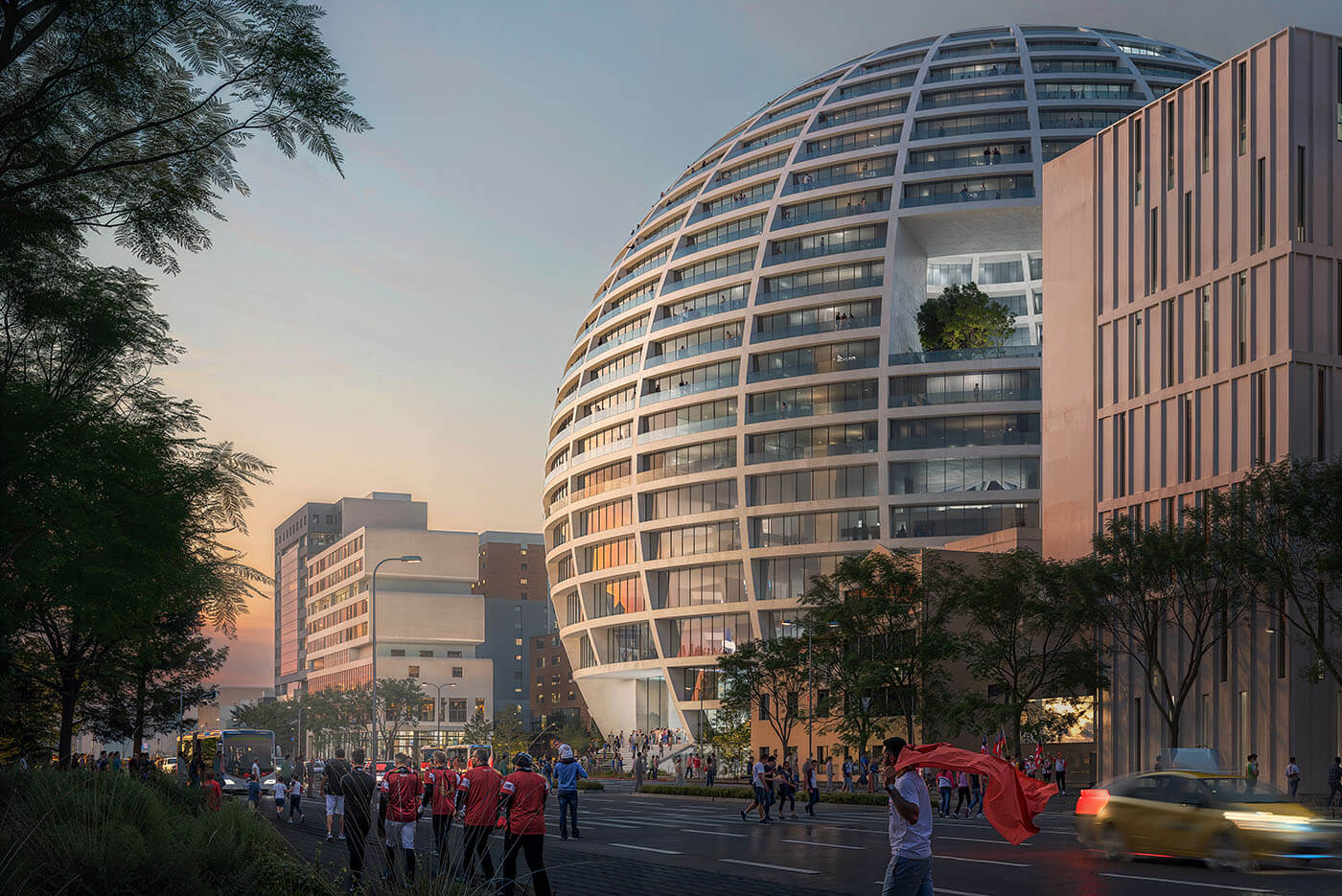 1400px_MVRDV The Grand Ballroom 02_Street View_sunset(1)