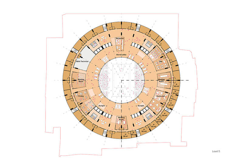 800px_MVRDV The Grand Ballroom_Plans - L5 Hotel amenities